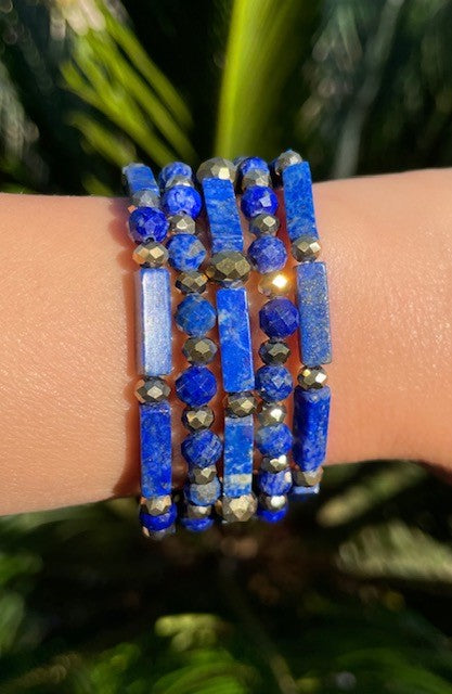 Lapis Lazuli Faceted Bead Bracelet