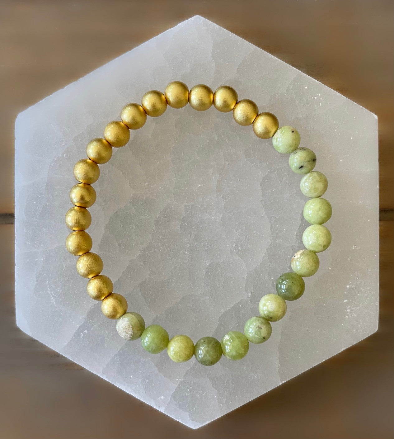 Peridot and Gold Bracelet