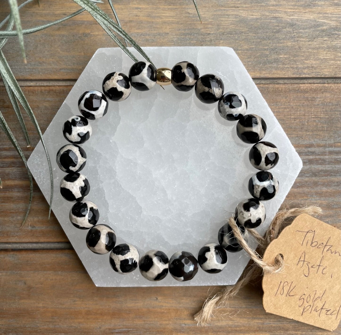 Tibetan Agate Black Bracelet