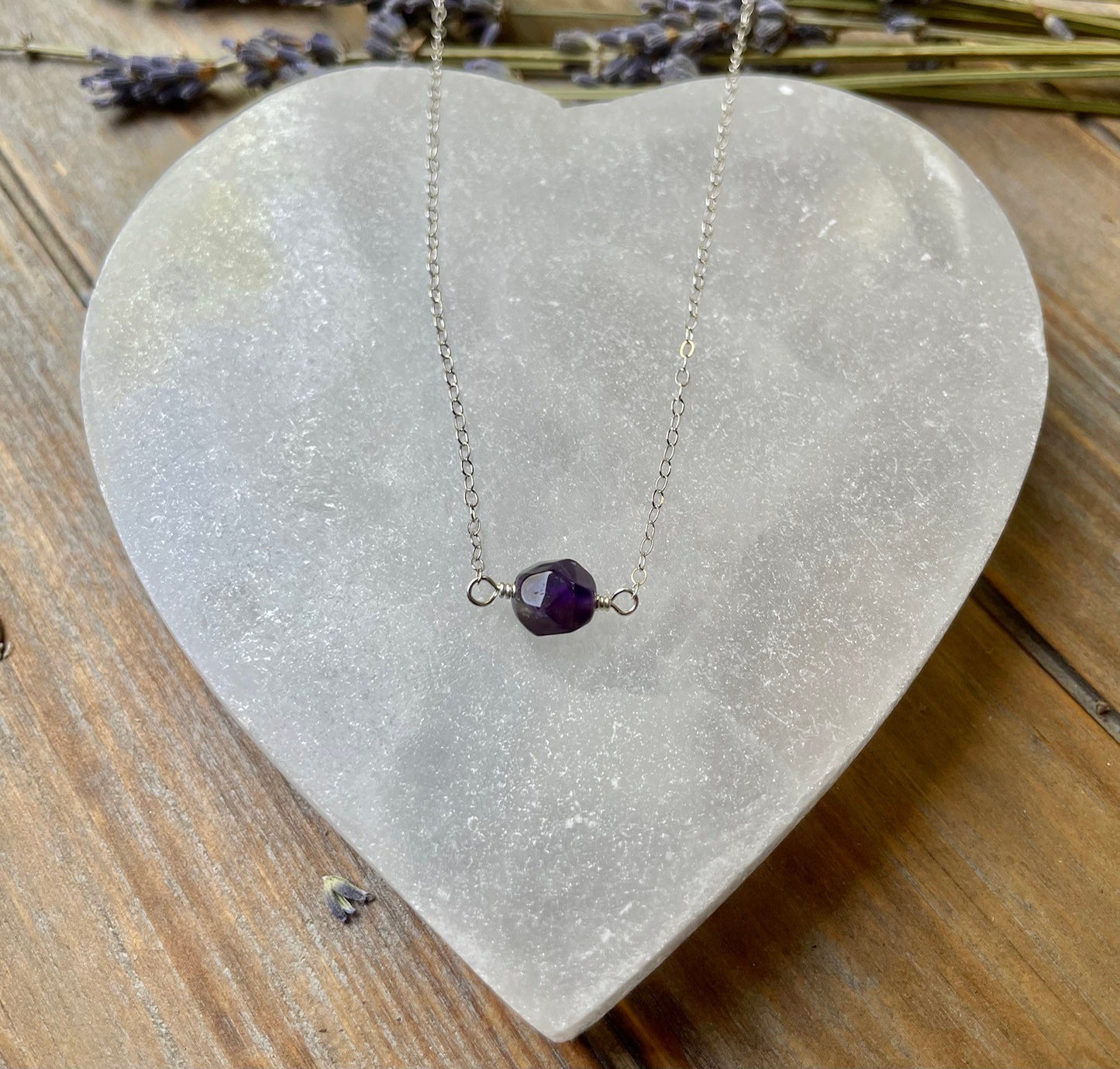 LK Collab Necklace - Hudson Amethyst in Sterling Silver