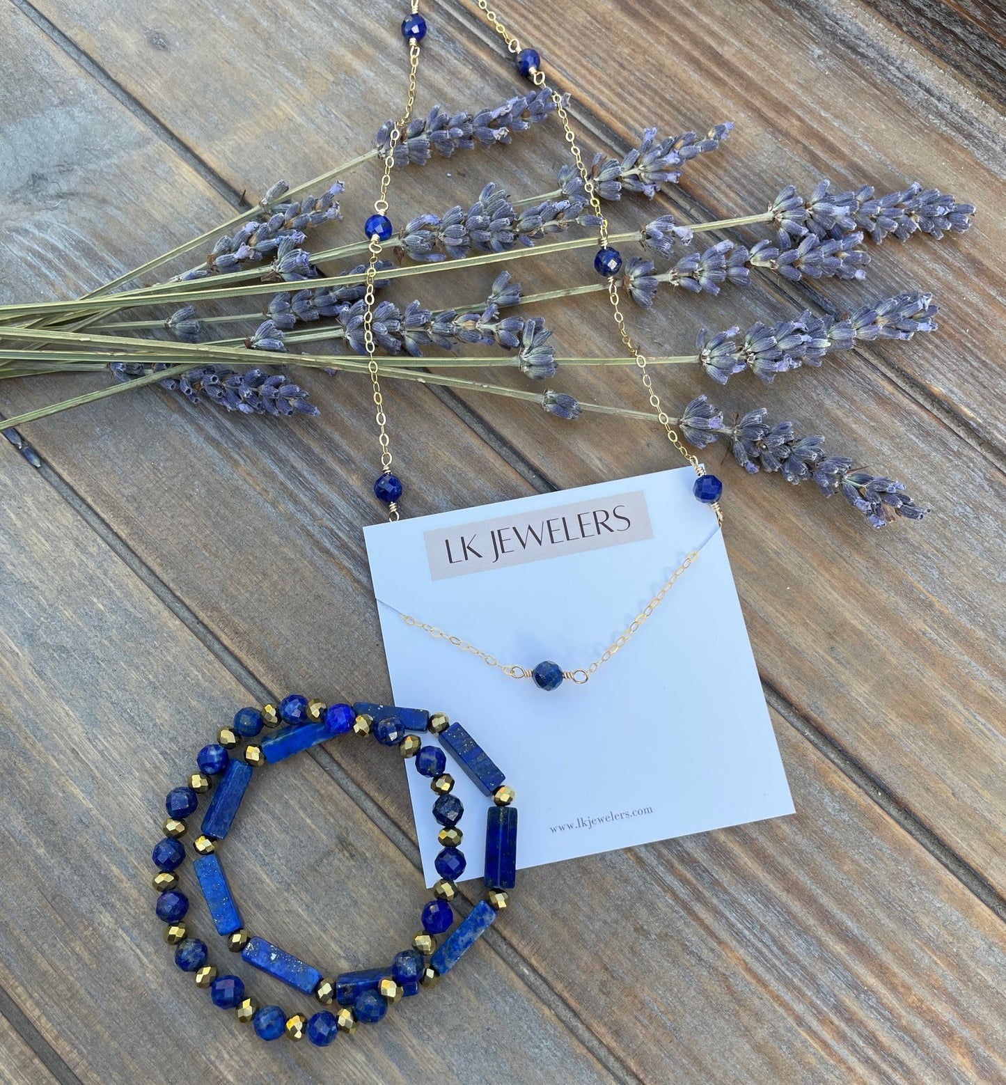 LK Collab Necklace - Maeve Lapis Lazuli Faceted